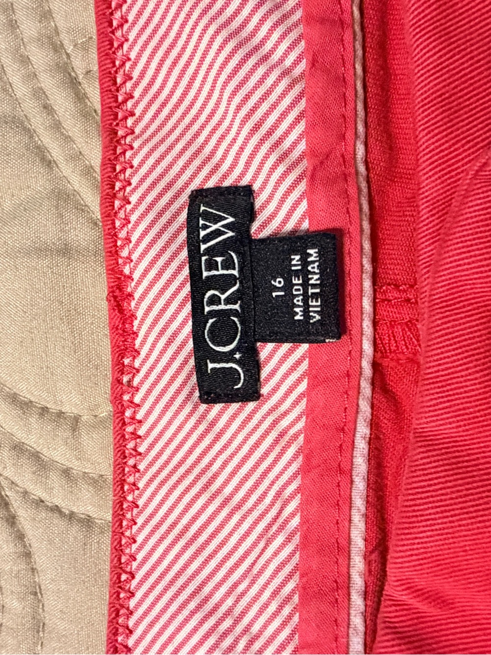 J.Crew Chino Shorts Bright Pink Size 16 Mid Rise Cotton Summer - Picture 4 of 7